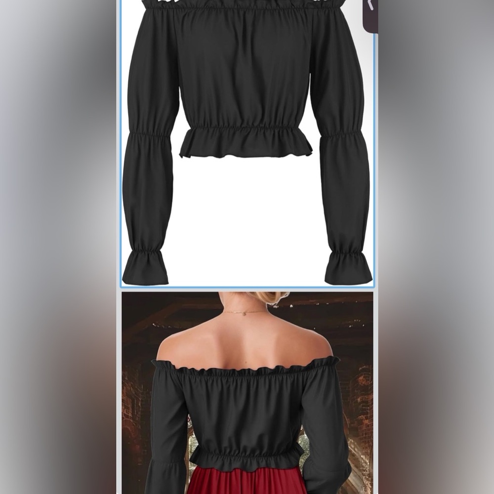 Elegant Black Off-Shoulder Blouse